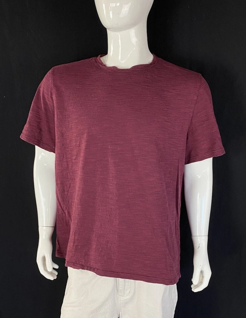 Joseph Abboud Burgundy T Shirt, A Grade, Men's Size 2XL