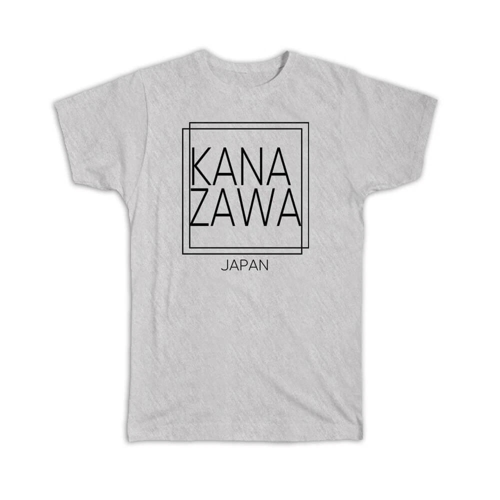 Gift T-Shirt : KANAZAWA Japan Square Modern Minimalist Font