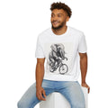 Elephant Riding Bicycle T-Shirt | Vintage Sketch Art