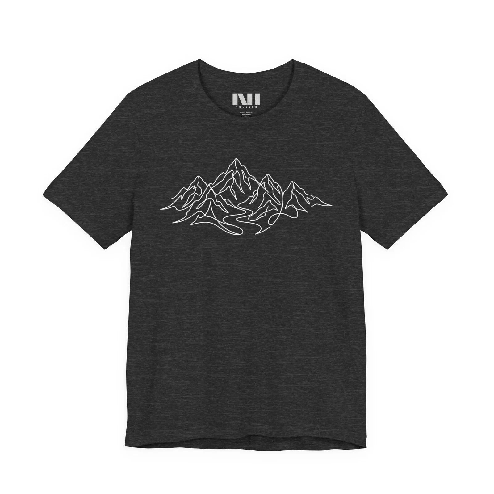 Minimalist Mountain T-Shirt Summit Line Hiking Gift Graphic Tee MOEBEER