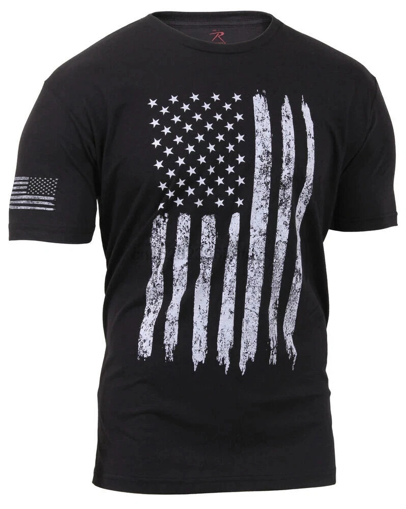 Rothco Mens Distressed US Flag Athletic Fit Short Sleeve T-Shirt (Choose Sizes)