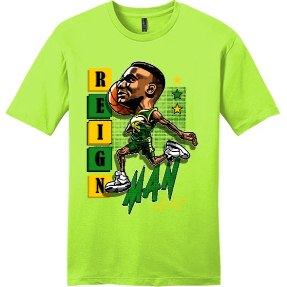 NEW STREETWEAR ON DEMAND TOON REIGN MAN Tee Shirt LIME SHOCK SM-4XL MADE IN USA