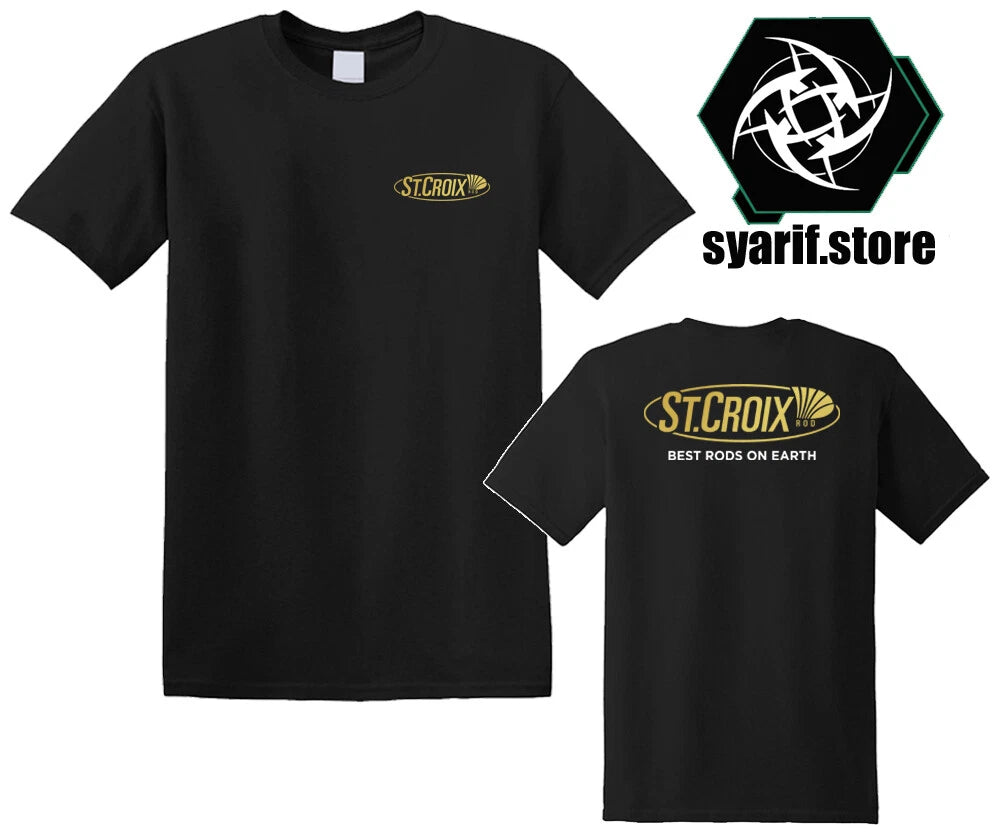 St. Croix Fishing Men's Black Grey Size S-5XL