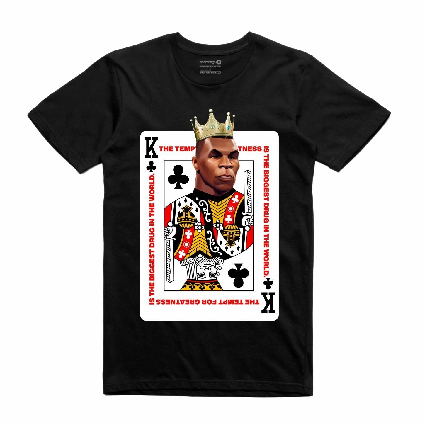 NEW Streetwear on Demand KING OF CLUBS BOXING LEGEND BLACK Tee Shirt SM-3XLARGE