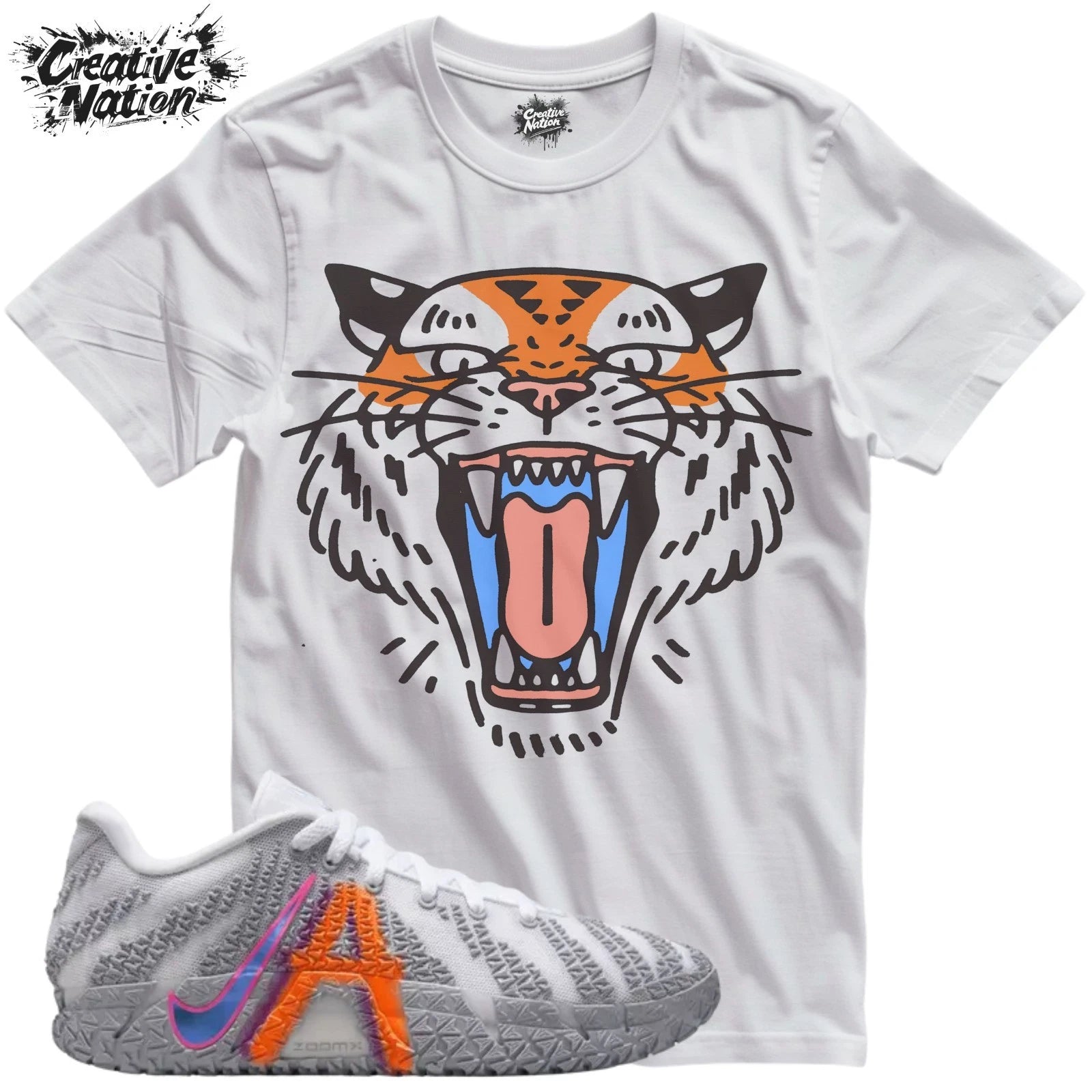 Shirt To Match 3 Light Show Unisex Tee Sneaker Shirt Tiger Shirt