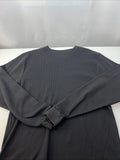 Linea Uomo Black Waffle Knit Thermal V-Neck Size XL