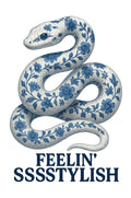 Feeling Stylish Snake Porcelain Sleek Graphic Tee Unisex Birthday Gift T-Shirt