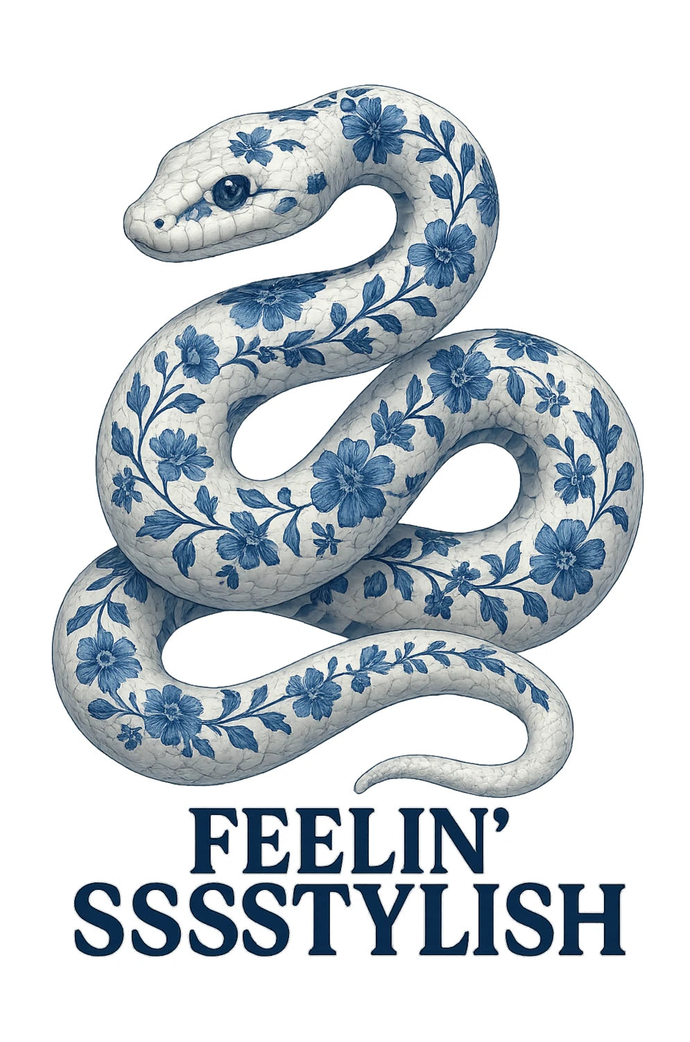 Feeling Stylish Snake Porcelain Sleek Graphic Tee Unisex Birthday Gift T-Shirt