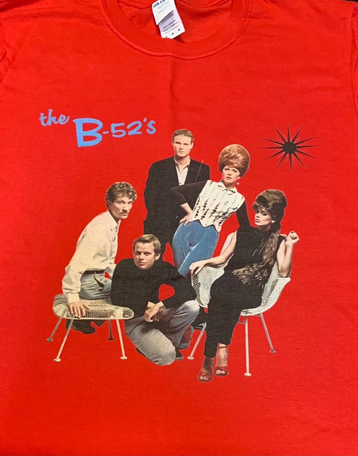 The B-52s 'RED PLANET' - Red Colour T-SHIRT - NEW  - new wave, punk, B52S