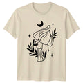 Ethereal Moon Goddess Draped Celestial T-Shirt Boho Aesthetic Spiritual Birthday