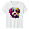 Colorful Dog Face T-Shirt Dog Lover Pet Art