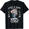 Girls Rock and Roll Music Graphic Novelty Tee & Cool Designs T-Shirt