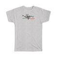 Gift T-Shirt : Libya Flag Colors Libyan Travel Expat Country Minimalist