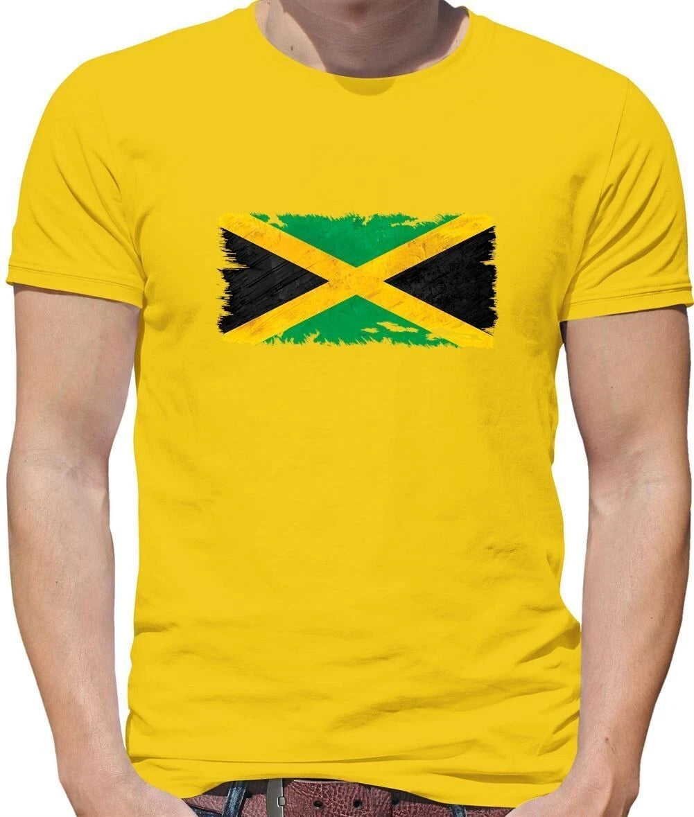 Cjamaica Grunge Stile Bandiera - T-Shirt - Giamaicano Love Kingston Town