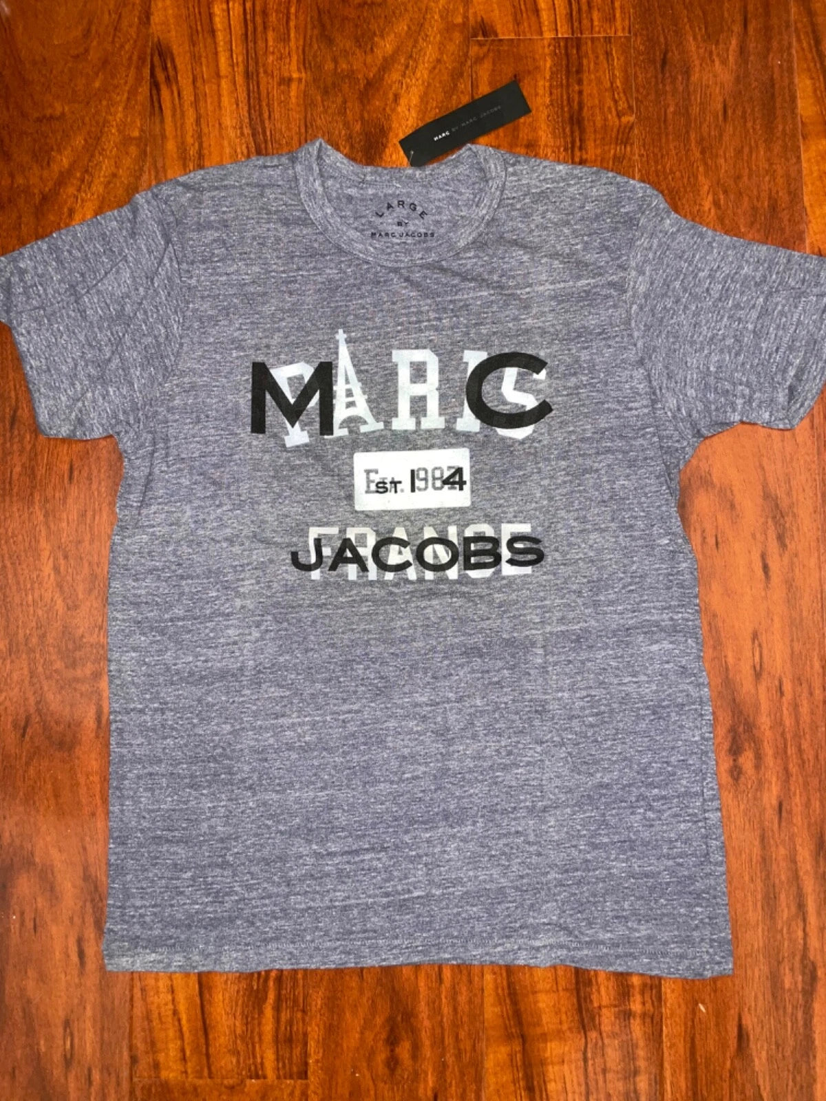 Marc Jacobs France Paris City T-Shirt Eco Navy Tee Large