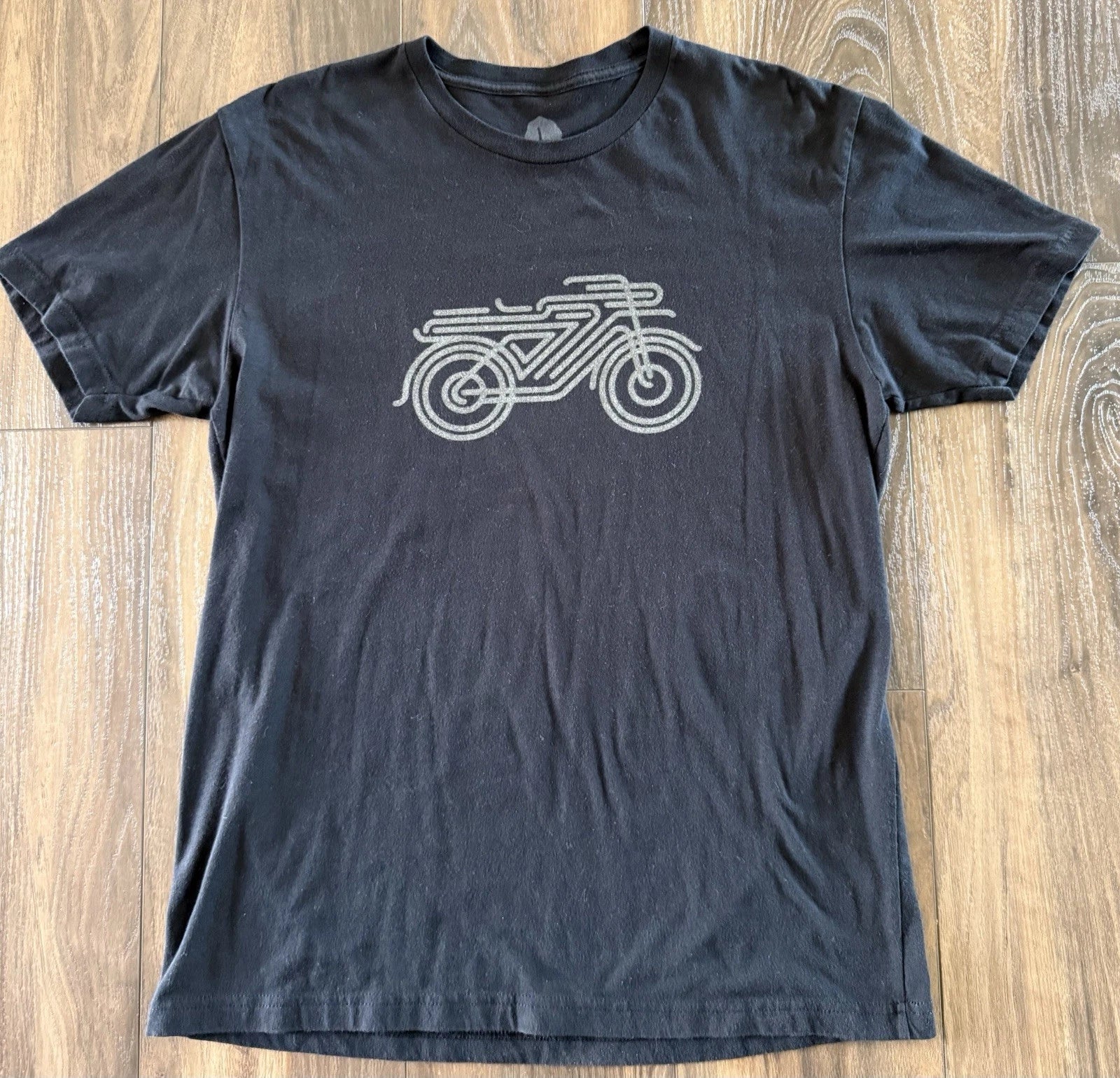 Wohven T Shirt Mens Large Black Graphic Tee Casual Cotton Minimalist NWOT