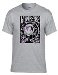 Blink 182 - BIG SMILE Punk Rules Rock Music Grey T-Shirt -132_Grey