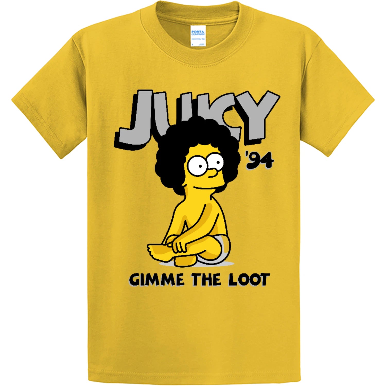 NEW STREETWEAR ON DEMAND BART JUICY Tee Shirt YELLOW SMALL-4XLARGE MADE IN USA