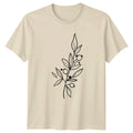 Minimalist Botanical Berry Branch Leaves T-Shirt Foliage Nature Birthday Gift