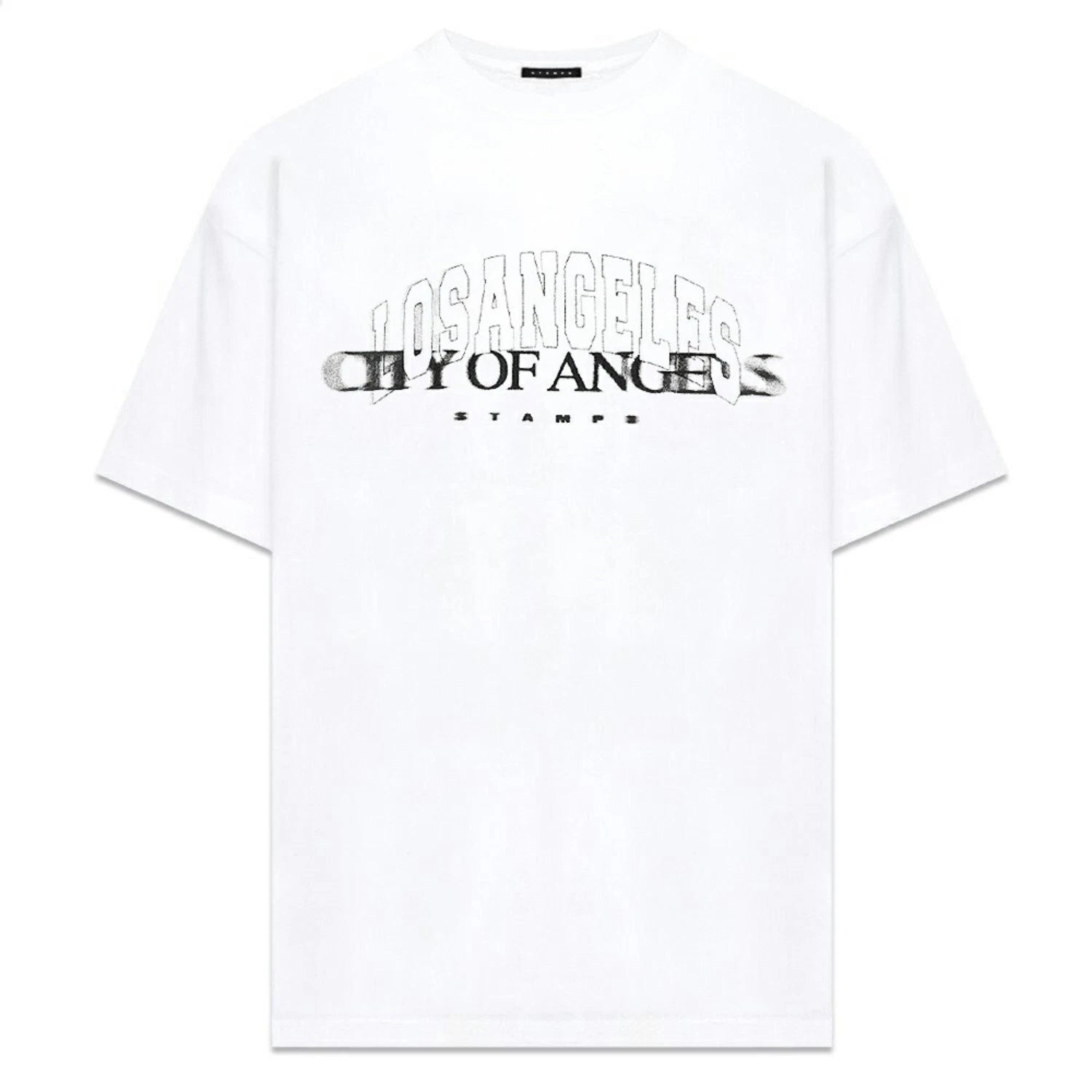 Stampd T-Shirt Men's L White City of Angels Graphic Vintage Relaxed Fit FROG429