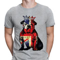 Dog Union Jack Flag British Crown Cool Gift Mens T-Shirts Tee Top #DNE