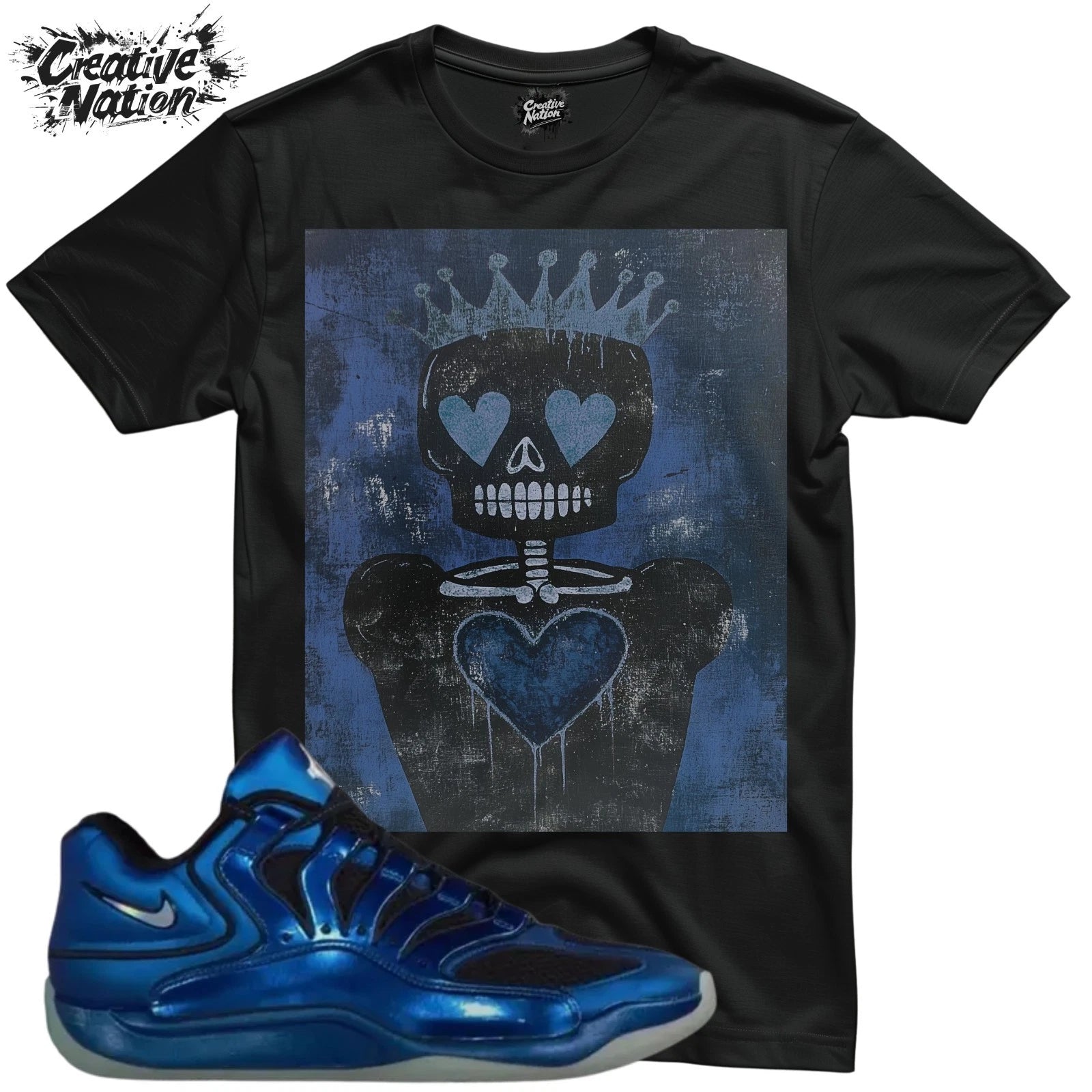 Shirt To Match 18 International Blue Unisex Tee Sneaker Shirt Skull Shirt