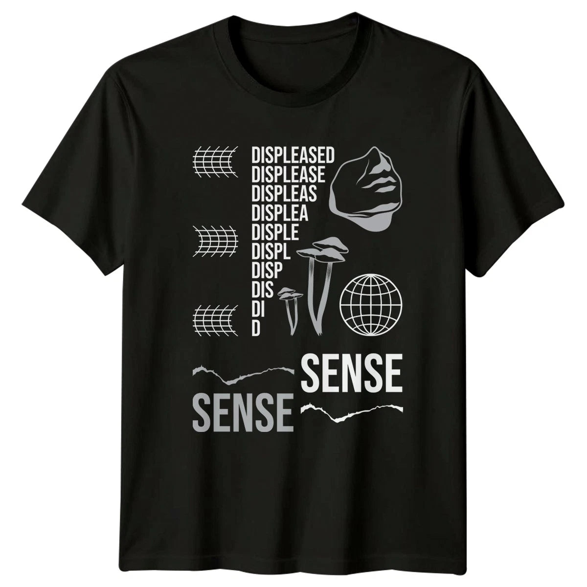 Displeased Sense T-Shirt Aesthetic Y2K Streetwear Birthday Gift For Him And Her