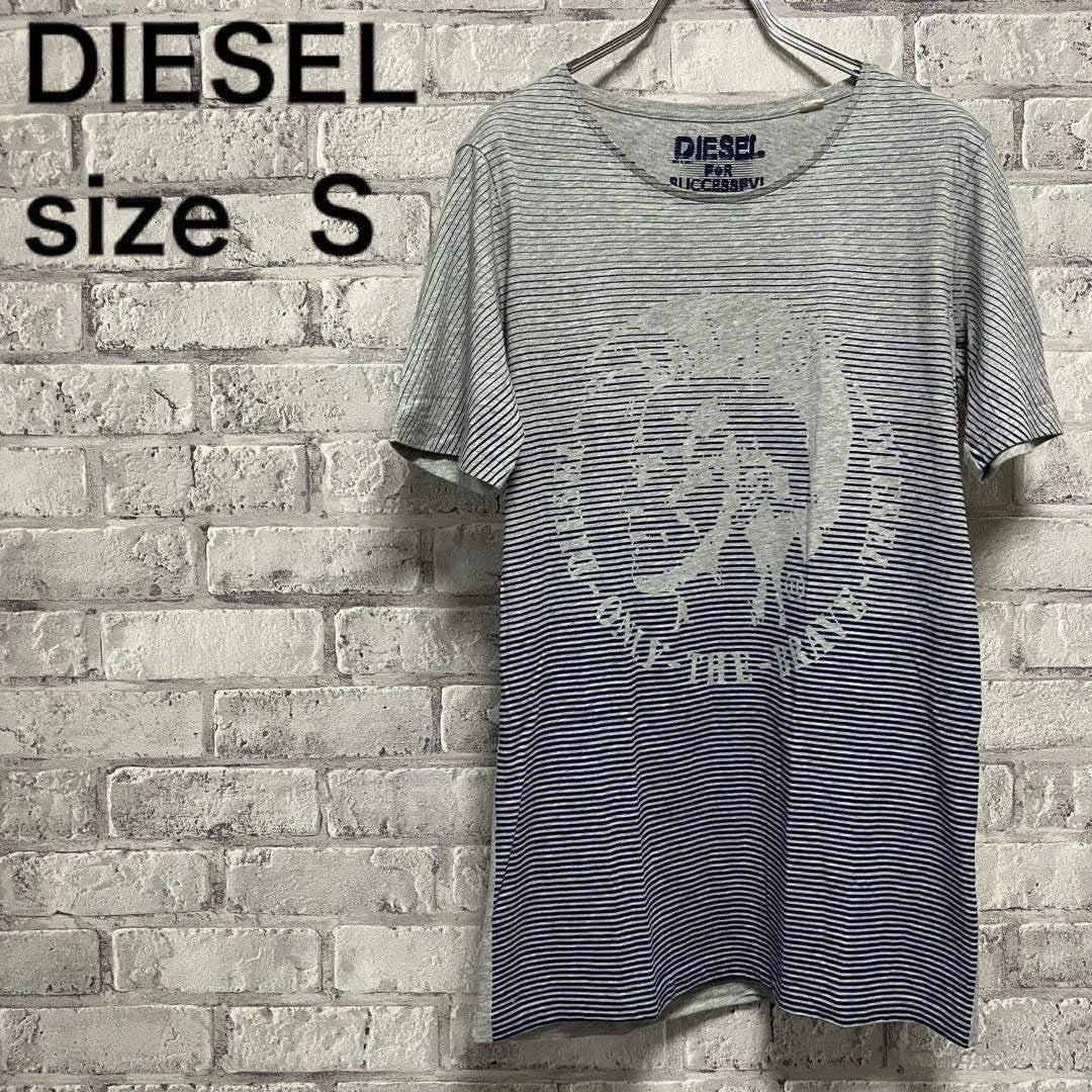 Diesel T-Shirt S Stylish Border Casual Men Japan