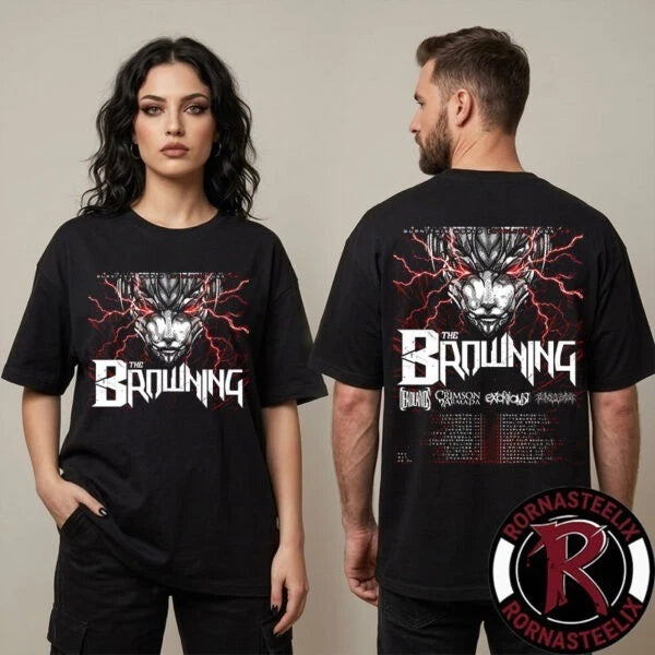 The Bro*ning Burn This World Evolved USA V2 Tour Dates Shirt Two Sided Unisex Te