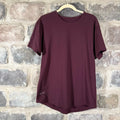 BYLT Men's Burgundy Drop‑Cut Tee Shirt Medium Lux Blend Performance Staple