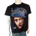 MARILYN MANSON mens size L tshirt black Willy Wonka big face Thunder Plus band