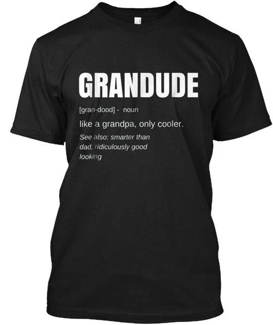 Mens Funny Grandude Cool Grandpa Novelty Grand-dood T-Shirt Made in USA S to 5XL