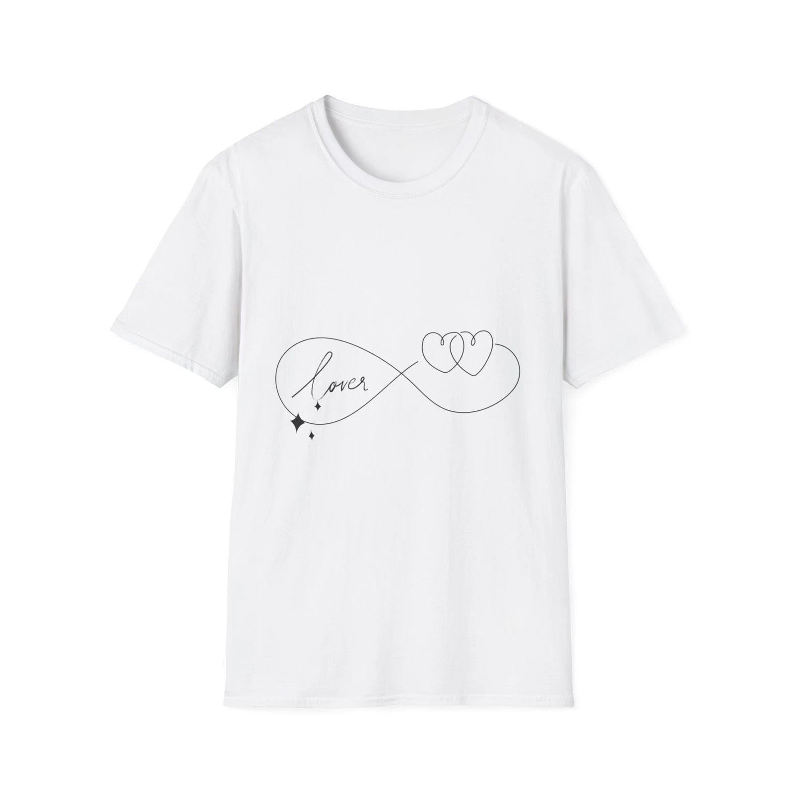 Infinity Lover T-Shirt, Unisex Softstyle Tee, Romantic Gift,  Trendy Love Design