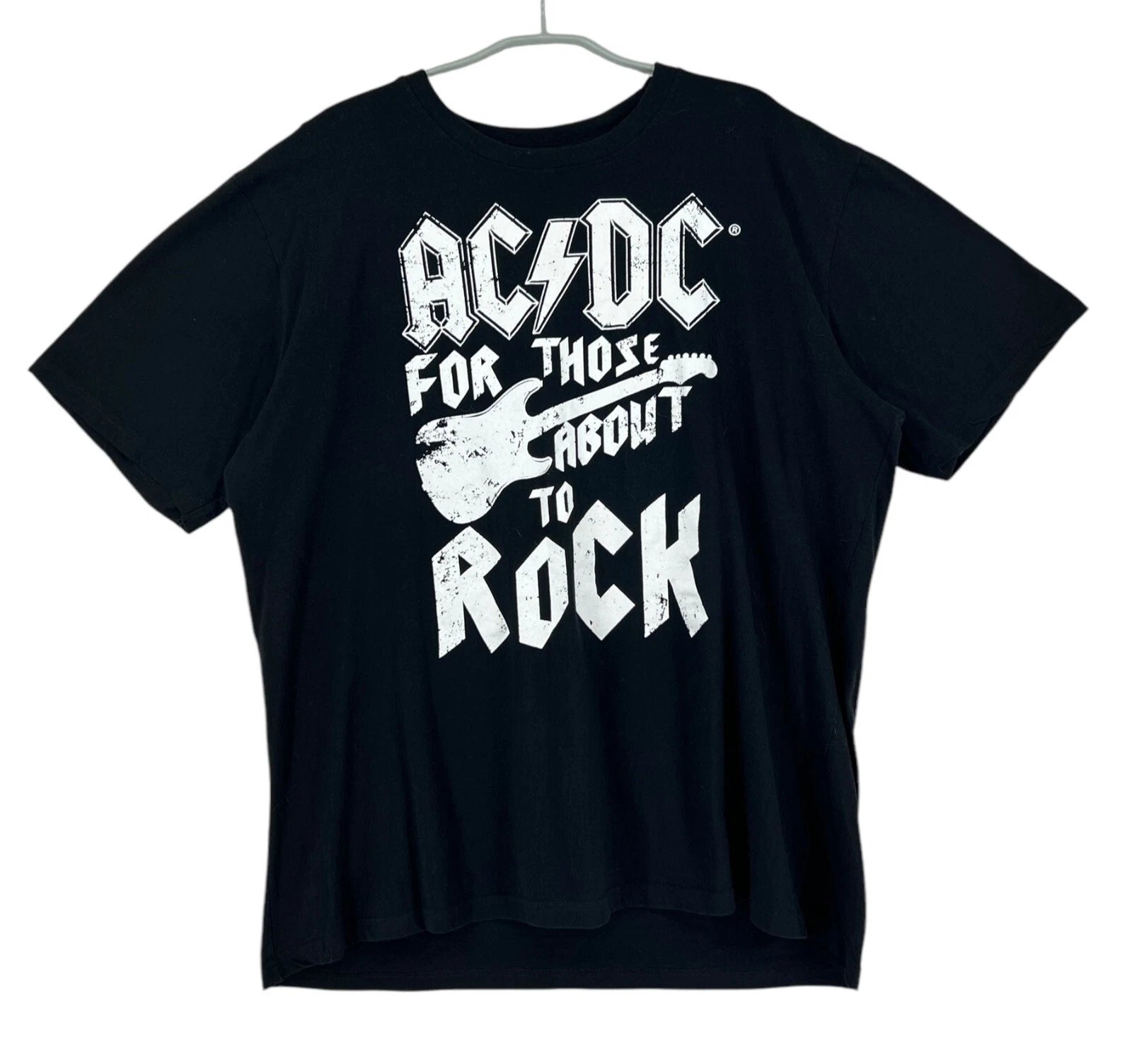 AC/DC Round Neck Black T-Shirt Men Size 2XL