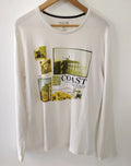 Plus One Japanese Brand Stylish Photo Mode Long Sleeve Graphic T-Shirt White XL