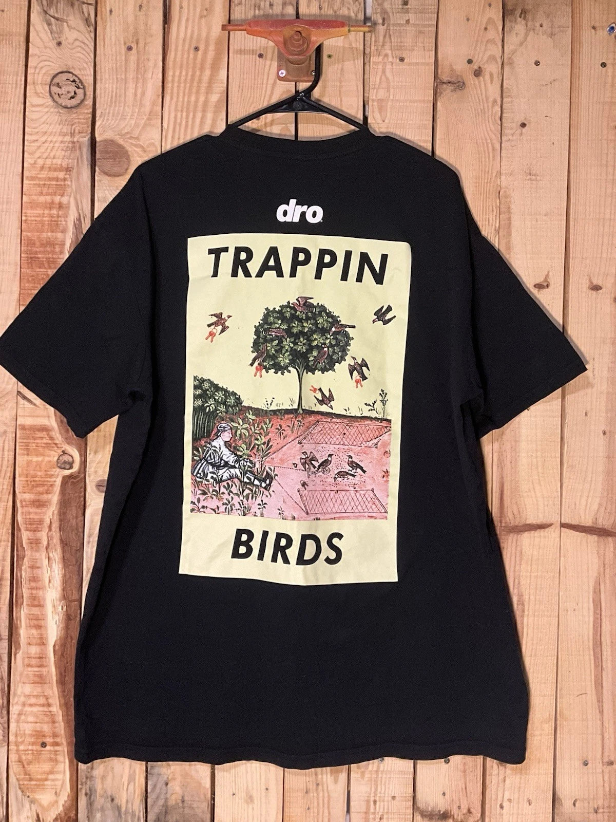 Dro Life Trappin Birds Tee Black Shirt Streetwear Men’s XXL