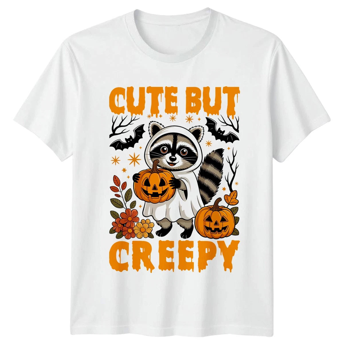 Cute But Creepy T-Shirt Raccoon Halloween Gift For Him And Her