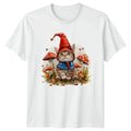 Cute Kitten Gnome Mushroom Forest T-Shirt Cat Gnome Animal Birthday And Her