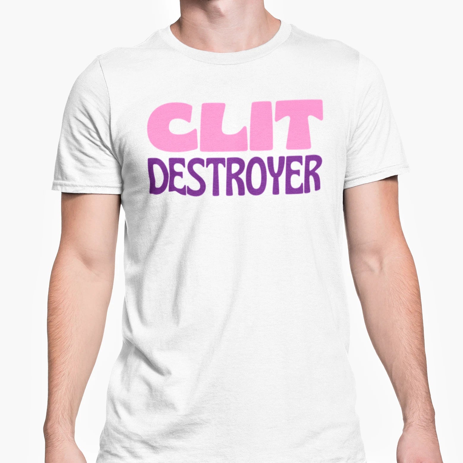 Rude Lesbian T Shirt CLIT Destroyer Funny Novelty Rude Birthday / Christmas Gift