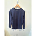 BYLT Drop Cut Long Sleeve Crew Neck T Shirt Navy Blue Mens Size S
