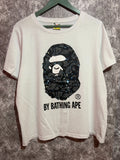 BAPE A Bathing Ape Space Camo Big Ape Head Tee White Size L Glow in the dark
