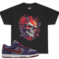 Shirt To Match Dunk Low Plum Unisex Tee Sneaker Shirt Gift For Him Skull Shirt