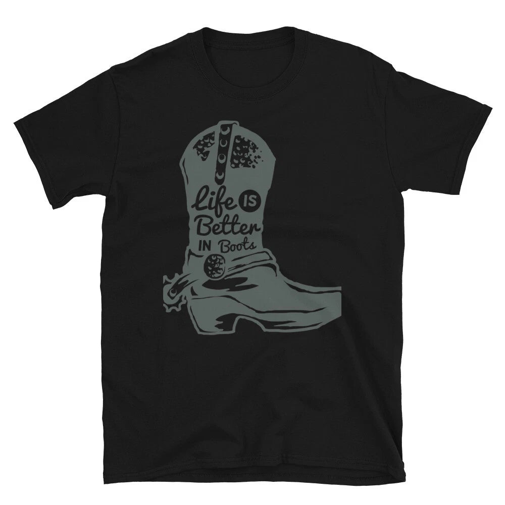 Life Is Better In Boots Graffiti Art Protest Classic Fit T-Shirt