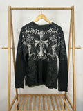 VTG Affliction Cross Angel Death Emo Grunge Goth Thermal LS REVERSIBLE Shirt XL