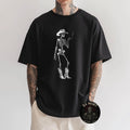 Skeleton Cowgirl Smoking Western Gothic Dark Grunge Goth T-Shirt