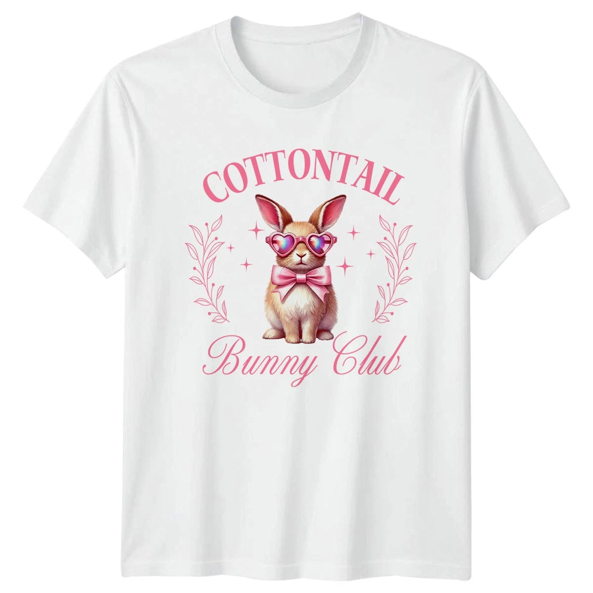 Cottontail Bunny Club Womens T-Shirt Rabbit Lover Animal Birthday Gift For Her