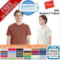 🔥 Hanes Perfect-T T-Shirt Cotton & Blends Short Sleeve Up To 5XL 4980 b