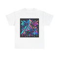 Unisex Adult T Shirt Neon Triangle Art Chrome Gradient Modern
