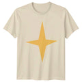 Minimalist Four Point Star T-Shirt Star Motif Geometric Art Birthday Gift