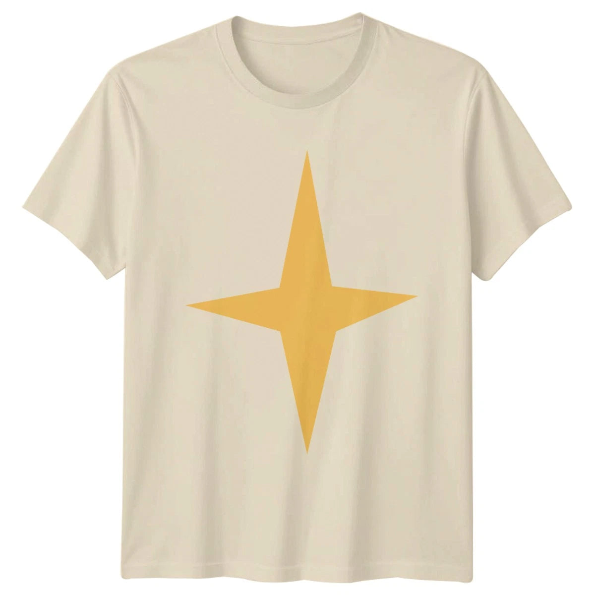 Minimalist Four Point Star T-Shirt Star Motif Geometric Art Birthday Gift